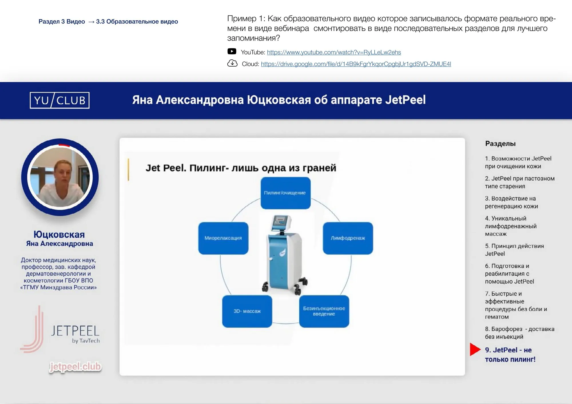 Образовательное видео